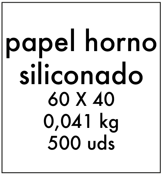 PAPEL HORNO SILICONADO 60X40 0.041KG (500 UDS)