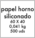 PAPEL HORNO SILICONADO 60X40 0,041 KG (500 UDS)